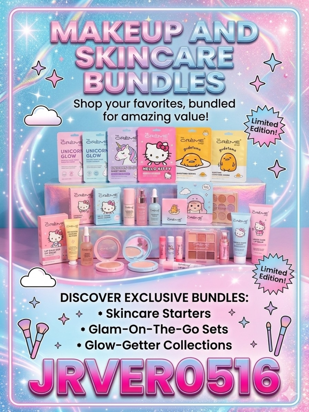 Creme Shop Makeup Or Skincare Bundles NWT